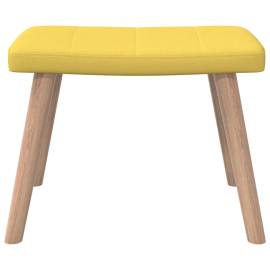 Scaun relaxare cu taburet, galben muștar, 62x68,5x96 cm, textil, 8 image