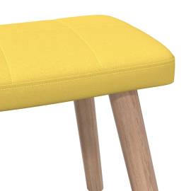 Scaun relaxare cu taburet, galben muștar, 62x68,5x96 cm, textil, 10 image