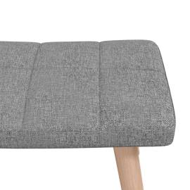 Scaun balansoar cu taburet, gri deschis, textil, 6 image