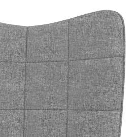 Scaun balansoar cu taburet, gri deschis, textil, 5 image