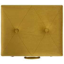 Taburet de depozitare, galben muștar, 40 cm, catifea, 6 image