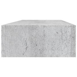 Dulap de perete cu sertar, gri beton, 60x23,5x10 cm, mdf, 5 image