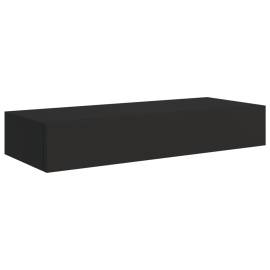 Dulap de perete cu sertar, negru, 60x23,5x10 cm, mdf, 2 image