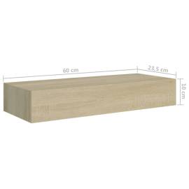 Dulap de perete cu sertar, stejar, 60x23,5x10 cm, mdf, 9 image
