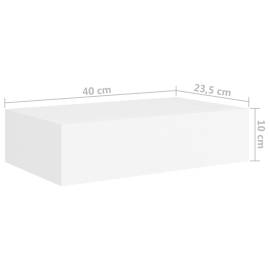 Dulap de perete cu sertare, 2 buc., alb, 40x23,5x10 cm, mdf, 10 image