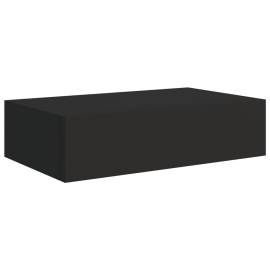Dulap de perete cu sertare, 2 buc., negru, 40x23,5x10 cm, mdf, 4 image