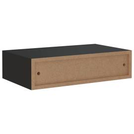 Dulap de perete cu sertare, 2 buc., negru, 40x23,5x10 cm, mdf, 8 image