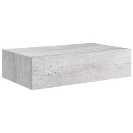 Dulap de perete cu sertare, gri beton, 40x23,5x10 cm, mdf, 2 image