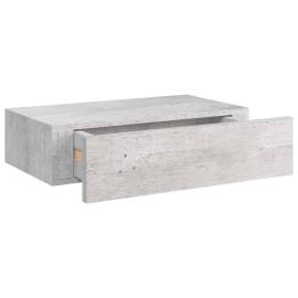 Dulap de perete cu sertare, gri beton, 40x23,5x10 cm, mdf, 6 image