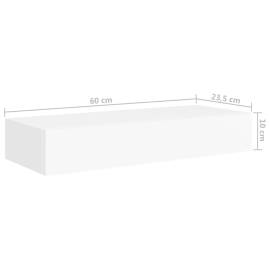 Dulapuri de perete cu sertare 2 buc. alb, 60x23,5x10 cm mdf, 10 image