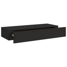 Dulapuri de perete cu sertare 2 buc. negru 60x23,5x10 cm mdf, 8 image
