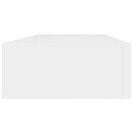Raft de perete cu sertar, alb, 60x23,5x10 cm, mdf, 5 image
