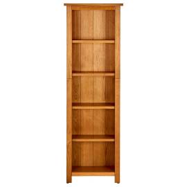 Bibliotecă cu 5 rafturi, 45x22x140 cm, lemn masiv de stejar, 2 image
