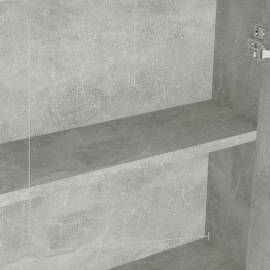 Dulap de baie cu oglindă, gri beton, 60x15x75 cm, mdf, 3 image
