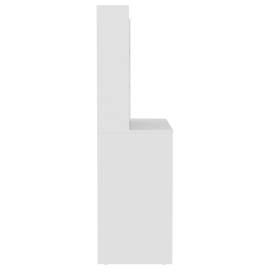 Masă de machiaj cu lumini led, alb, 100x40x135 cm, mdf, 4 image