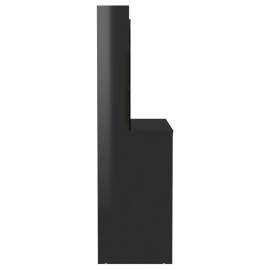 Masă de machiaj cu lumini led, negru lucios, 100x40x135 cm, mdf, 4 image