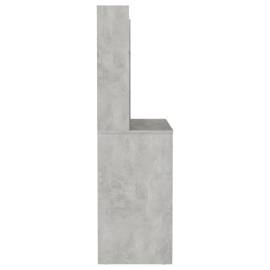 Masă machiaj cu lumini led, gri beton, 100x40x135 cm , mdf, 4 image