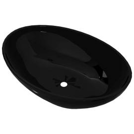 Chiuvetă baie ovală, negru, 2 image