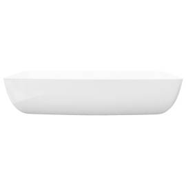 Chiuvetă din ceramică pătrată, alb, 5 image