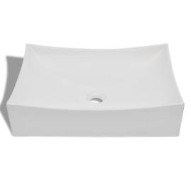 Chiuvetă din ceramică pentru baie high gloss, alb, 3 image