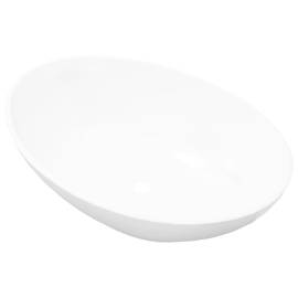 Chiuvetă ovală, alb, 40 x 33 cm, ceramică premium, 2 image