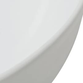 Chiuvetă baie din ceramică, triunghiulară, 50,5x41x12 cm, alb, 4 image