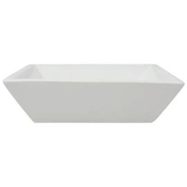 Chiuvetă ceramică pătrată, alb, 41,5 x 41,5 x 12 cm, 4 image