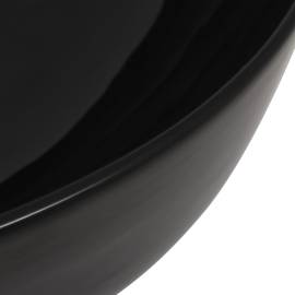 Chiuvetă din ceramică, rotundă, 41,5 x 13,5 cm, negru, 4 image