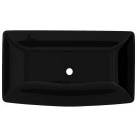 Chiuveta baie din ceramică, dreptunghiular, negru, 3 image