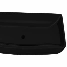 Chiuveta baie din ceramică, dreptunghiular, negru, 4 image