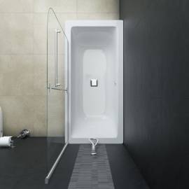 Cabină de duș pliabilă, 2 panouri, 95 x 140 cm, esg, 5 image