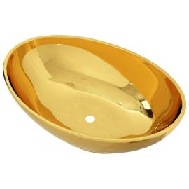 Chiuvetă, auriu, 40x33x13,5 cm, ceramică, 2 image