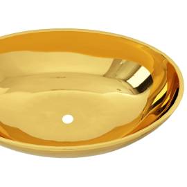 Chiuvetă, auriu, 40x33x13,5 cm, ceramică, 4 image