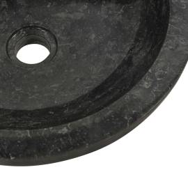 Chiuvetă, negru, 40 x 12 cm, marmură, 7 image