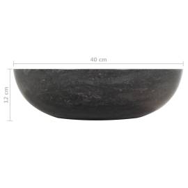 Chiuvetă, negru, 40 x 12 cm, marmură, 8 image