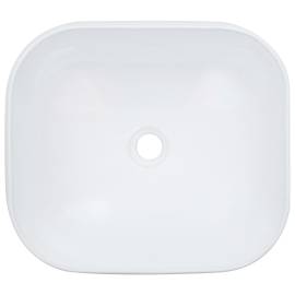 Chiuvetă de baie, alb, 44,5x39,5x14,5 cm, ceramică, 3 image
