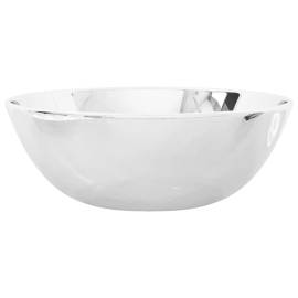 Chiuvetă de baie, argintiu, 28 x 10 cm, ceramică, 5 image