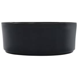 Chiuvetă de baie, negru, 36 x 14 cm, ceramică, 4 image