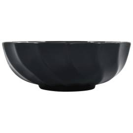 Chiuvetă de baie, negru, 46 x 17 cm, ceramică, 4 image
