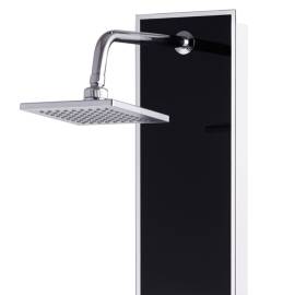 Unitate panou de duș, sticlă, 18 x 42,1 x 120 cm, negru, 3 image