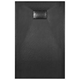 Cădiță de duș, negru, 100 x 80 cm, smc, 5 image