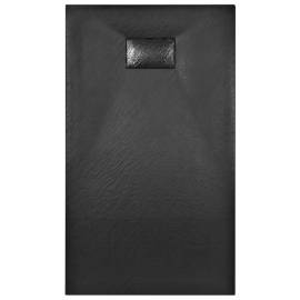 Cădiță de duș, negru, 120 x 70 cm, smc, 5 image