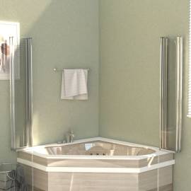 Cabină de baie, 120 x 140 cm, sticlă securizată, transparent, 4 image
