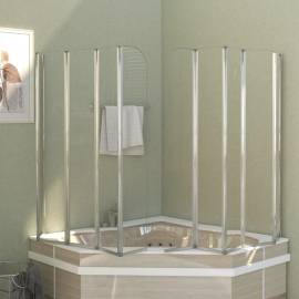 Cabină de baie, 120 x 140 cm, sticlă securizată, transparent, 3 image