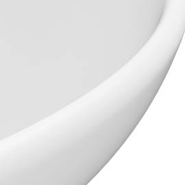 Chiuvetă baie lux, alb mat, 32,5x14 cm, ceramică, rotund, 5 image