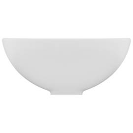 Chiuvetă baie lux, alb mat, 32,5x14 cm, ceramică, rotund, 4 image