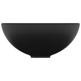 Chiuvetă baie lux, negru mat, 32,5x14 cm, ceramică, rotund, 4 image