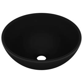 Chiuvetă baie lux, negru mat, 32,5x14 cm, ceramică, rotund, 2 image