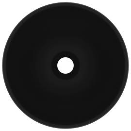 Chiuvetă baie lux, negru mat, 32,5x14 cm, ceramică, rotund, 3 image