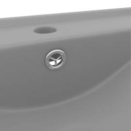 Chiuvetă baie lux orificiu robinet gri mat 60x46 cm ceramică, 5 image